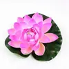 Flores de lótus artificiais, folhas de lótus e decorações falsas para lago, incluindo nenúfares de plástico e lagos de peixes, para oferendas budistas, com frete grátis