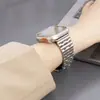 Adecuado para Correa de Acero Inoxidable para Apple S11 iWatch Borde Marino Metal de Acero Inoxidable S10 Brazalete Botón a Presión 42mm
