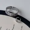 Pulsera Anillo Nicho Coreano Mismo Estilo que el Blogger Incrustaciones de Diamante Versión Ancha Anillo Versátil Abierto Dedo Índice