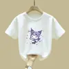 2538# Camiseta de Manga Corta Linda de Kulomi Nuevo Top de Algodón Ropa para Niñas y Niños Ropa de Verano Moda Suelta para Niños Grandes