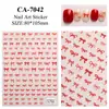 Pegatinas para Uñas de Lazo Rojo 5D en Relieve Día de San Valentín Versátiles Pegatinas de Arte para Uñas con Lazo Estilo Joyería Ca
