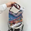 2026 Estilo Étnico Retrô Jacquard Franja Bolsa Saco Novo Estilo Chinês Ombro Único Transversal Bolsa Feminina Design de Nicho Bolsa Feminina