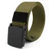 Cinturón de lona tejida de nailon de imitación táctico para hombre de origen transfronterizo, cinturón para entrenamiento al aire libre y ocio Tejido liso]