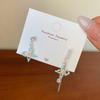 Pendientes de Mariposa Azul Sakura Perla para Mujer Aguja de Plata Dulce Súper Hada Exquisito Diseño de Nicho Alto Gama Más Fáciles de Combinar Pendientes