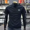 CAMISETA DE MANGA CORTA CON SOLAPAS Seda de Hielo para Hombre Verano 2025 Nueva Camisa POLO de Letras Slim-Fit de Moda para Hombre Top de Media Manga