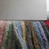Tecido para Cachecol Suéter de Uso Doméstico Veludo Dupla Face Jacquard de Poliéster Cor Sólida Veludo de Algodão Confortável Listrado Vertical em Estoque