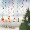 Árvore de Natal em Espiral de PVC para Pendurar, Guirlanda com Bolas de Cristal, Decoração de Cena de Festa, Suprimento Transfronteiriço da Amazon