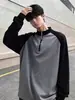 Camiseta térmica de manga larga para hombre, con bloques de color otoño/invierno, forro polar, media cremallera, capa base, top casual con cuello alto para fitness, ropa de entrenamiento