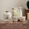 Conjunto de Chá de Viagem de Cinzas de Planta Suit Conjunto de Chá Kung Fu Portátil para Exterior Presente Xícara Expresso Um Bule Duas Xícaras Presente de Acompanhamento