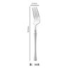 Cuchillo, tenedor y cuchara de acero inoxidable 304 transfronterizos con espejo engrosado, tenedor de fruta creativo de cintura pequeña, vajilla occidental para restaurante