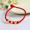 Cuerda roja tejida a mano, pulsera minimalista, cuerda para la mano de pareja, regalo de cumpleaños, regalo de Año Nuevo