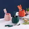 Juego de Tenedores para Fruta de Lujo de Cerámica y Acero Inoxidable Cuidadosamente Seleccionado con Frasco de Almacenamiento, Alto Valor Estético para Uso Doméstico, Adecuado para Postres y Brochetas de Fruta