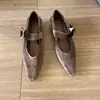 Zapatos de Salón Individuales de Punta Francesa y Boca Baja de Estilo Nuevo Primavera 2026 para Mujer, Zapatos de Terciopelo con una Correa, Zapatos de Tacón Bajo Grueso para Mujer