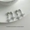 Pendientes de Tachuela Doble Punta Estrella Full Diamond de Lujo Ligero, Dos Formas de Usar, Modernos, Individuales, Elegantes, Versátiles, Accesorios para Orejas para Mujer