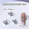 Estrella de Navidad Zirconia Joyería para Uñas Estrella Brillante Rombus Estrella de Cinco Puntas Colgante Borla Cobre Incrustado Zirconia Decoración para Uñas