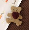 Nuevo Pasador de Corazón de Oso Color Café Accesorios para el Cabello DIY Parche de Tela Ropa Zapatos y Calcetines Accesorios Accesorios Yiwu