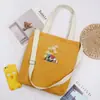 Bolso de Hombro de Lona para Mujer con Pana de Margarita Estilo Estudiante de Arte Bolsa de Maquillaje Bolso Cruzado Casual Estilo Universitario Bolsa de Compras