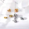 Acero Inoxidable Chapado en Oro Real de 18K Ojo de Oveja Perla para Uñas Colgante Accesorios Hebilla de Conexión con Perlas No Descolorante Joyería Hecha a Mano DIY