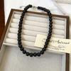 Fever Collar de Perlas Negras del Mismo Estilo para Mujer 2025 Nuevo Popular de Alta Gama Cadena de Clavícula Lujo Ligero Cadena de Cuello Personalizada