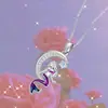 Collar Colgante de Sirena Luna Estrella Exquisito Nuevo de Joyería Creativa Transfronterizo Europeo y Americano Amazon Venta al por Mayor