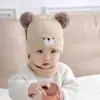 Touca de Bebê Outono e Inverno Fofa Super Fofa 3-6 Meses Bebê Menino Bebê Menina Lã Quente Tricô Touca Fetal 1 Ano Proteção de Orelha