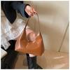 Nicho de Textura Avançada Cor Sólida Simples Commuter 2025 Nova Primavera e Verão Combina com Tudo Bolsa de Ombro Único Axilar Bolsa de Mão Fashion