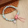 Jingdezhen Cerâmica Cuia Pulseira com Contas Joias Estilo Chinês Fulu Grão de Café Acessórios Pulseira Estilo Étnico Atacado