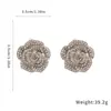 Aretes de Flor de Diamante con Borlas Set de Collar Moda Transfronteriza Europea y Americana Cadena para Clavícula Joyería de Lujo Ligero Joyería de Alta Gama Venta al por Mayor