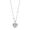 Collar de Cadena de Labios Personalizado con Colgante de Corazón, Estilo Nuevo Transfronterizo Europeo y Americano, Collar de Corazón de Durazno Tridimensional, Cadena de Clavícula con Forma de Corazón para Mujer