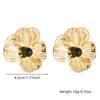 Cadena de Pétalos de Flor Grande de Perla Acero Inoxidable Collar Pendientes Anillo Juego de Joyas Joyerías Pendientes
