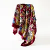 Novo lenço 90cm feminino estampado turbante lenço de cetim lenço de cetim lenço quadrado grande de cetim lenço xale europeu e americano atacado