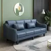 Sofá de sala para apartamentos pequenos, tecido tecnológico lavável, sofá-cama moderno simples resistente a arranhões de gato, estrutura de madeira dobrável