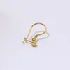 Venta al por mayor de fábrica Simple Acero Inoxidable Gancho para Oreja Accesorios Pendientes Joyería Chapado en Oro de 18K Gancho para Oreja Pendientes Semi-terminados Venta Directa