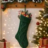 Calcetines de Navidad de Amazon transfronterizos, decoraciones de Navidad, colgantes de punto, bolsas de regalo, hojas y flores grandes