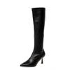 Botas largas estilo coreano Dongdaemun de otoño e invierno con tacón alto elástico de hada y estilo cibernético de talla grande 43