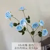 Arte Floral de Casamento: Rosas Princesa Real de 8 Cabeças, Decoração de Local de Casamento de Luxo, Flores Artificiais para Decoração de Área Cênica, Materiais Florais Simulados