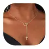 Amazon Transfronterizo Nuevo Diseño Collar con Colgante de Corazón 26 Letras Colgante de Circonita Collar Joyería de Moda Regalo Femenino