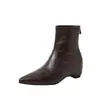 Botines Marrones Estilo Francés para Mujer 2026 Otoño/Invierno Nueva Llegada Punta Fina Botas Elásticas Adelgazantes Botas Martin Adelgazantes Versátiles