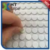 Cinta adhesiva de doble cara resistente de espuma de esponja con pegamento de puntos, diámetro de 8 mm, grosor de 1 mm, cinta adhesiva de doble cara de espuma de PE blanca.
