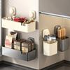Ventosa Cocina Cebolla, Jengibre y Ajo Cesta de Almacenamiento Estante Caja de Almacenamiento para Pared de Baño Cesta de Almacenamiento Artefacto Montado en la Pared