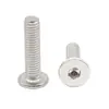 En Stock Tornillos para Máquina de Acero Inoxidable 304 de Cabeza Plana Delgada con Zócalo Hexagonal M1.4-M12 Tornillos para Muebles de Cabeza Plana Redonda con Zócalo Hexagonal