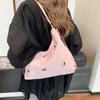 Bolsa Tote Monocromática Multifuncional para Deslocamento na Moda Casual Grande Capacidade Borboleta 2024 Novo Estilo Mochila