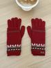Guantes de punto jacquard Fairland vintage de otoño/invierno, de lana con dos dedos desmontables y resistentes al agua, para estudiantes, de doble uso.