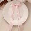 Pasador de Pelo con Lazo para Mujer, Pinza para Flequillo Lateral, Cinta para el Pelo Trenzada de Doble Cola de Caballo, Diadema de Ballet, Pinza de Pato, Pasador