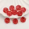 Cuentas de Cristal con Degradado de Flor de Cerezo Colgantes Dobles Accesorios de Cuentas Hechos a Mano para Pulsera Collar Pendientes Materiales