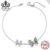 Pulsera Ivor Original con Mariposa Brillante, Nueva, Plata de Ley 925, para Mujer, con Aceite de Insectos, Disponible