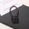 Muñeco de Oso Lindo Bolso de Cristal Colgante Accesorios Bolso Tejido con Cuentas Decoración de Muñeco de Felpa Venta al por Mayor