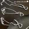 Pulsera de Plata de Ley S925 con Forma de Corazón Dulce Ounihan para Niñas, Diseño de Nicho Estilo Ins, Joyería Versátil con Cuentas Redondas en Forma de Corazón