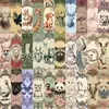 30 Marcapáginas de Dibujos Animados, Lindos Retro Simples Estilo Cuaderno de Notas Materiales Artísticos Creativos, Colección de Tarjetas Marcapáginas de Papel para Lectura