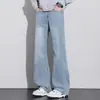 Nuevos Pantalones Acampanados de Mezclilla para Hombre Estilo Americano Verano 2026, Corte Recto Holgado, Modernos, a la Moda, Cómodos, Versátiles para Jóvenes